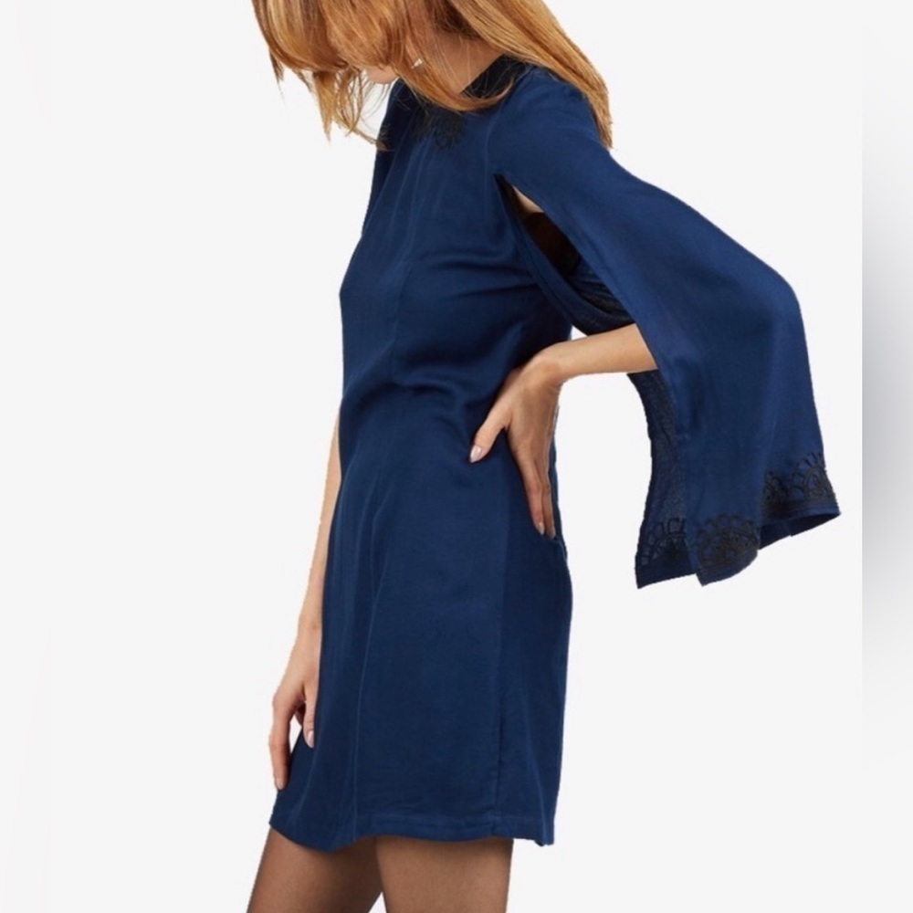 Cleobella Blue Bengal Embroidered Boho Mini Dress Sz.S NWT! - Picture 4 of 11